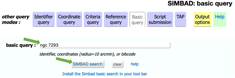 SIMBAD basic query