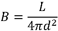 Brightness formula