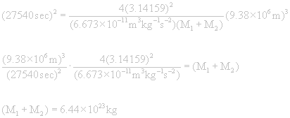 Solution of Kepler's Law example