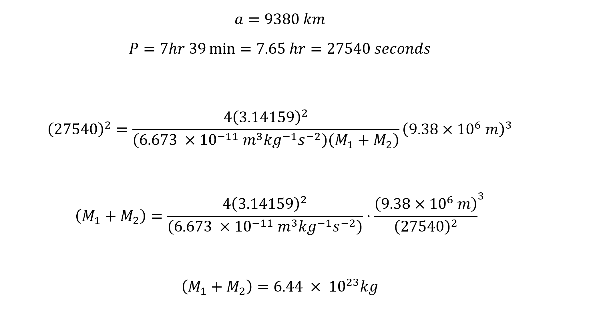 Kepler's Third Law Example