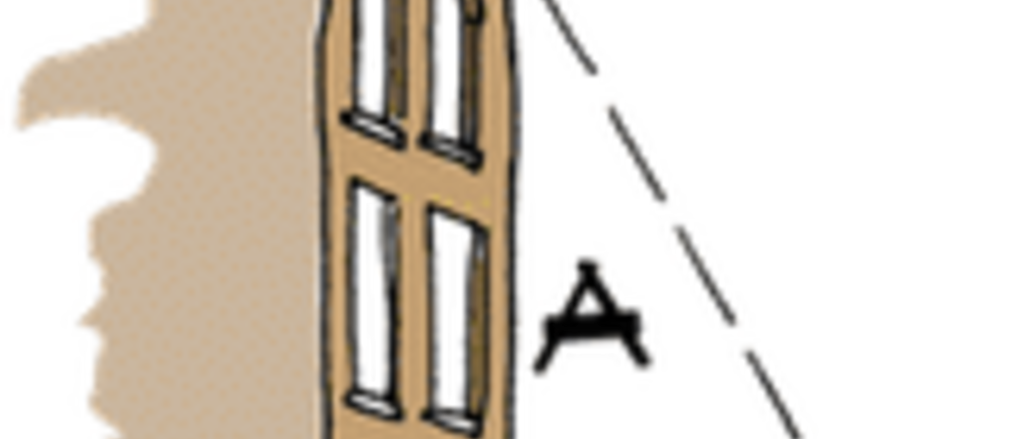 using-trigonometry-to-find_med_0.png Building with its height labeled A and the distance to a point to the right of the building labeled B.